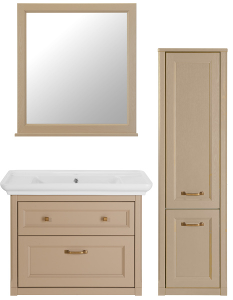 Тумба под раковину ASB-Woodline   Толедо 85  11212 (бежевый)